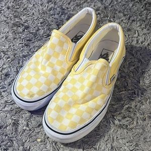 yellow checked vans